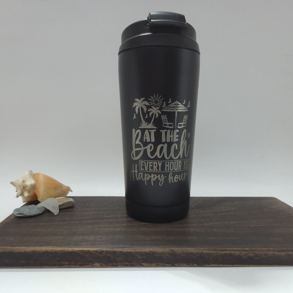 NWOT Manna Latte Tumbler, Stainless Steel, 20oz, Black, Laser Engraved - Picture 1 of 1